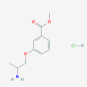 molecular formula C11H16ClNO3 B2960160 Methyl 3-(2-aminopropoxy)benzoate hydrochloride CAS No. 2411271-25-3