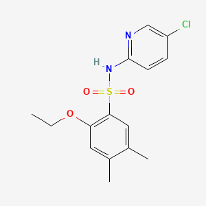 molecular formula C15H17ClN2O3S B2960162 N-(5-chloropyridin-2-yl)-2-ethoxy-4,5-dimethylbenzenesulfonamide CAS No. 879063-84-0