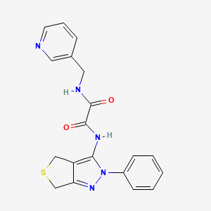 molecular formula C19H17N5O2S B2960168 N-{2-phenyl-2H,4H,6H-thieno[3,4-c]pyrazol-3-yl}-N'-[(pyridin-3-yl)methyl]ethanediamide CAS No. 899969-48-3