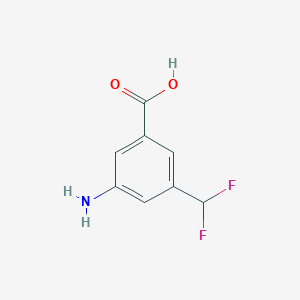 molecular formula C8H7F2NO2 B2960175 3-amino-5-(difluoromethyl)benzoicacid CAS No. 2248392-12-1