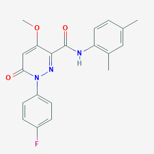 molecular formula C20H18FN3O3 B2960176 N-(2,4-dimethylphenyl)-1-(4-fluorophenyl)-4-methoxy-6-oxo-1,6-dihydropyridazine-3-carboxamide CAS No. 941927-31-7