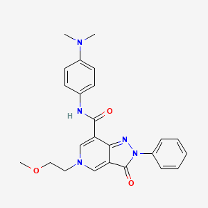 molecular formula C24H25N5O3 B2960177 N-[4-(dimethylamino)phenyl]-5-(2-methoxyethyl)-3-oxo-2-phenyl-2H,3H,5H-pyrazolo[4,3-c]pyridine-7-carboxamide CAS No. 923226-21-5