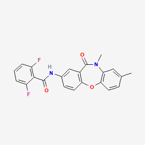 molecular formula C22H16F2N2O3 B2960209 N-(8,10-dimethyl-11-oxo-10,11-dihydrodibenzo[b,f][1,4]oxazepin-2-yl)-2,6-difluorobenzamide CAS No. 922009-14-1