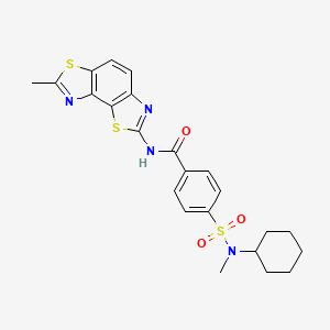 4-[cyclohexyl(methyl)sulfamoyl]-N-(7-methyl-[1,3]thiazolo[5,4-e][1,3]benzothiazol-2-yl)benzamide