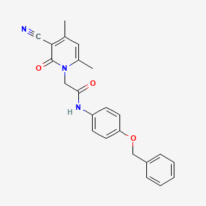 N-(4-(benzyloxy)phenyl)-2-(3-cyano-4,6-dimethyl-2-oxopyridin-1(2H)-yl)acetamide