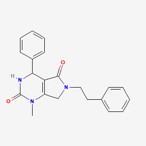 1-Methyl-6-phenethyl-4-phenyl-3,4,6,7-tetrahydro-1H-pyrrolo[3,4-d]pyrimidine-2,5-dione