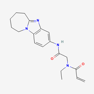 N-Ethyl-N-[2-oxo-2-(7,8,9,10-tetrahydro-6H-azepino[1,2-a]benzimidazol-3-ylamino)ethyl]prop-2-enamide