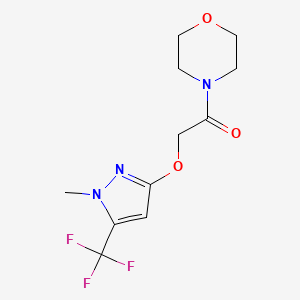 2-{[1-methyl-5-(trifluoromethyl)-1H-pyrazol-3-yl]oxy}-1-morpholino-1-ethanone