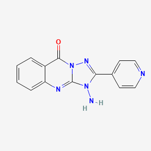 molecular formula C14H10N6O B2960357 3-amino-2-(pyridin-4-yl)-3H,9H-[1,2,4]triazolo[3,2-b]quinazolin-9-one CAS No. 440322-89-4