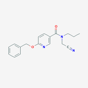 B2960359 6-(benzyloxy)-N-(cyanomethyl)-N-propylpyridine-3-carboxamide CAS No. 1311804-47-3