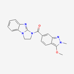 molecular formula C19H17N5O2 B2960369 (2,3-dihydro-1H-benzo[d]imidazo[1,2-a]imidazol-1-yl)(3-methoxy-2-methyl-2H-indazol-6-yl)methanone CAS No. 1421515-21-0