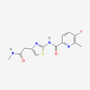 molecular formula C13H13FN4O2S B2960376 5-fluoro-6-methyl-N-{4-[(methylcarbamoyl)methyl]-1,3-thiazol-2-yl}pyridine-2-carboxamide CAS No. 2415571-17-2
