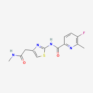 5-Fluoro-6-methyl-N-[4-[2-(methylamino)-2-oxoethyl]-1,3-thiazol-2-yl]pyridine-2-carboxamide