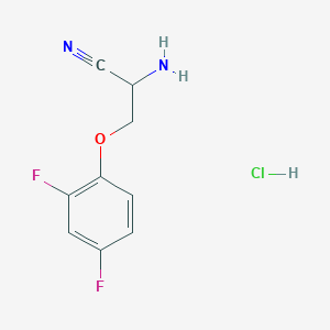 2-Amino-3-(2,4-difluorophenoxy)propanenitrile hydrochloride