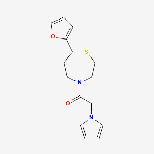 1-(7-(furan-2-yl)-1,4-thiazepan-4-yl)-2-(1H-pyrrol-1-yl)ethanone