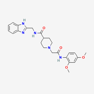 N-((1H-benzo[d]imidazol-2-yl)methyl)-1-(2-((2,4-dimethoxyphenyl)amino)-2-oxoethyl)piperidine-4-carboxamide