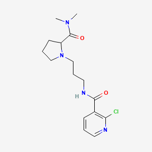 2-chloro-N-{3-[2-(dimethylcarbamoyl)pyrrolidin-1-yl]propyl}pyridine-3-carboxamide