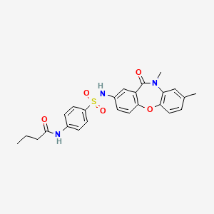 N-(4-{[(8,10-dimethyl-11-oxo-10,11-dihydrodibenzo[b,f][1,4]oxazepin-2-yl)amino]sulfonyl}phenyl)butanamide