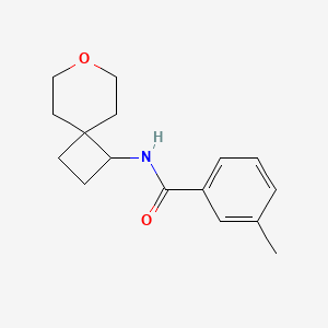 molecular formula C16H21NO2 B2960423 3-methyl-N-{7-oxaspiro[3.5]nonan-1-yl}benzamide CAS No. 2320219-84-7