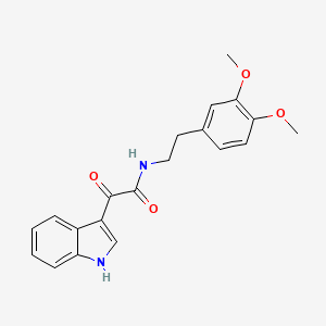 molecular formula C20H20N2O4 B2960485 N-[2-(3,4-dimethoxyphenyl)ethyl]-2-(1H-indol-3-yl)-2-oxoacetamide 