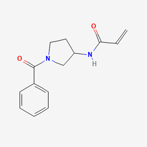 molecular formula C14H16N2O2 B2960498 N-(1-Benzoylpyrrolidin-3-yl)prop-2-enamide CAS No. 2411235-99-7