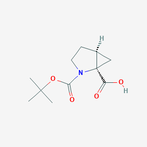 molecular formula C11H17NO4 B2960507 (1R,5S)-2-(tert-butoxycarbonyl)-2-azabicyclo[3.1.0]hexane-1-carboxylic acid CAS No. 1446947-55-2