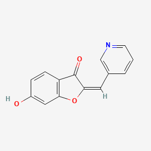 molecular formula C14H9NO3 B2960526 (2E)-6-hydroxy-2-(pyridin-3-ylmethylene)-1-benzofuran-3(2H)-one CAS No. 620545-84-8