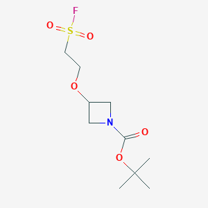 molecular formula C10H18FNO5S B2960531 tert-Butyl 3-(2-(fluorosulfonyl)ethoxy)azetidine-1-carboxylate CAS No. 2247102-54-9