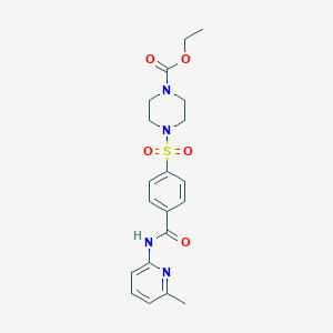 molecular formula C20H24N4O5S B2960537 ethyl 4-{4-[(6-methylpyridin-2-yl)carbamoyl]benzenesulfonyl}piperazine-1-carboxylate CAS No. 399001-14-0