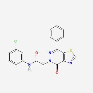molecular formula C20H15ClN4O2S B2960541 N-(3-chlorophenyl)-2-(2-methyl-4-oxo-7-phenylthiazolo[4,5-d]pyridazin-5(4H)-yl)acetamide CAS No. 941897-39-8