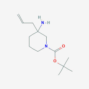 molecular formula C13H24N2O2 B2960568 Tert-butyl 3-amino-3-(prop-2-en-1-yl)piperidine-1-carboxylate CAS No. 1440960-96-2