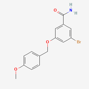 3-BRomo-5-[(4-methoxyphenyl)methoxy]benzamide