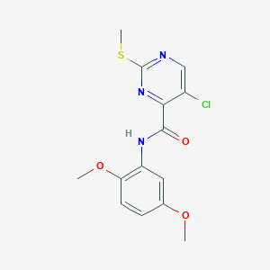 molecular formula C14H14ClN3O3S B2960580 5-chloro-N-(2,5-dimethoxyphenyl)-2-methylsulfanylpyrimidine-4-carboxamide CAS No. 898648-47-0
