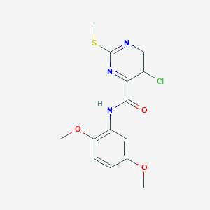 5-chloro-N-(2,5-dimethoxyphenyl)-2-methylsulfanylpyrimidine-4-carboxamide