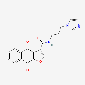 N-(3-imidazol-1-ylpropyl)-2-methyl-4,9-dioxobenzo[f][1]benzofuran-3-carboxamide
