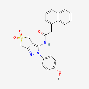 N-(2-(4-methoxyphenyl)-5,5-dioxido-4,6-dihydro-2H-thieno[3,4-c]pyrazol-3-yl)-2-(naphthalen-1-yl)acetamide
