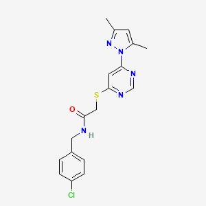 N-(4-chlorobenzyl)-2-((6-(3,5-dimethyl-1H-pyrazol-1-yl)pyrimidin-4-yl)thio)acetamide