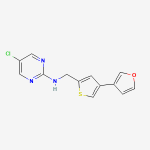 5-Chloro-N-[[4-(furan-3-yl)thiophen-2-yl]methyl]pyrimidin-2-amine