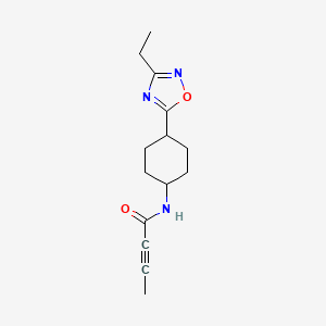 N-[4-(3-Ethyl-1,2,4-oxadiazol-5-yl)cyclohexyl]but-2-ynamide
