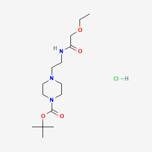 Tert-butyl 4-(2-(2-ethoxyacetamido)ethyl)piperazine-1-carboxylate hydrochloride