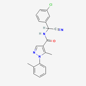 N-[(3-chlorophenyl)(cyano)methyl]-5-methyl-1-(2-methylphenyl)-1H-pyrazole-4-carboxamide