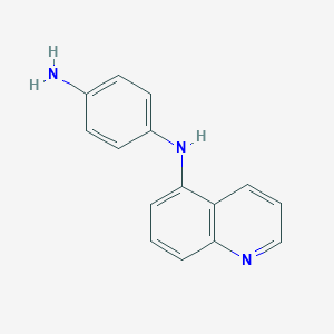 molecular formula C15H13N3 B2960612 n1-(quinolin-5-yl)benzene-1,4-diamine CAS No. 1152559-86-8