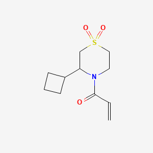 1-(3-Cyclobutyl-1,1-dioxo-1,4-thiazinan-4-yl)prop-2-en-1-one