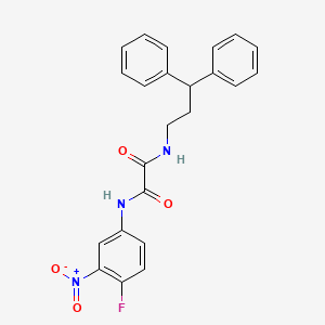 molecular formula C23H20FN3O4 B2960619 N'-(3,3-diphenylpropyl)-N-(4-fluoro-3-nitrophenyl)ethanediamide CAS No. 899974-63-1