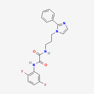 molecular formula C20H18F2N4O2 B2960622 N1-(2,5-difluorophenyl)-N2-(3-(2-phenyl-1H-imidazol-1-yl)propyl)oxalamide CAS No. 1421489-82-8