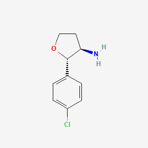 molecular formula C10H12ClNO B2960625 rac-(2R,3S)-2-(4-chlorophenyl)oxolan-3-amine CAS No. 2044705-40-8; 2307784-99-0