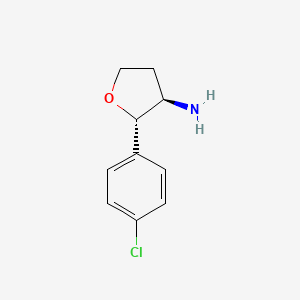 (2S,3R)-2-(4-chlorophenyl)oxolan-3-amine