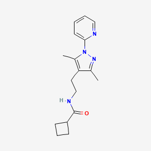 N-(2-(3,5-dimethyl-1-(pyridin-2-yl)-1H-pyrazol-4-yl)ethyl)cyclobutanecarboxamide