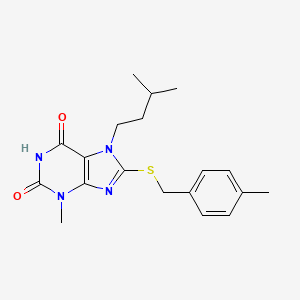 7-isopentyl-3-methyl-8-((4-methylbenzyl)thio)-1H-purine-2,6(3H,7H)-dione