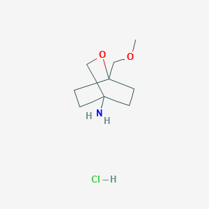 1-(Methoxymethyl)-2-oxabicyclo[2.2.2]octan-4-amine;hydrochloride